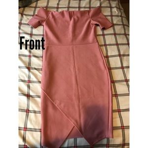 Pink of shoulder dress